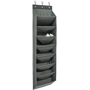 Amazon Basics Over the Door Shoe Organizer with 8 Tiers, Large, Charcoal Amazon Basics Over the Door Shoe Organizer with 8 Tiers, Large, Charcoal