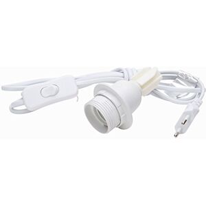 Kopp 210001042 Euro Cord 2 m 2 x 0.75 mm² with Cable Switch and E27 Insulating Material Socket White Kopp 210001042 Euro Cord 2 m 2 x 0.75 mm² with Cable Switch and E27 Insulating Material Socket White