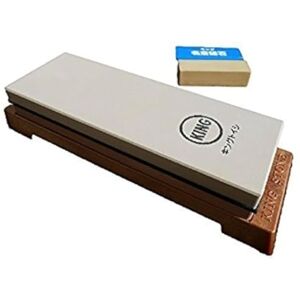 キング砥石 King Japanese Grit 1000/6000 Combination Sharpening Stone and King #8000 Nagura Stone Bundle Cream White キング砥石 King Japanese Grit 1000/6000 Combination Sharpening Stone and King #8000 Nagura Stone Bundle Cream White