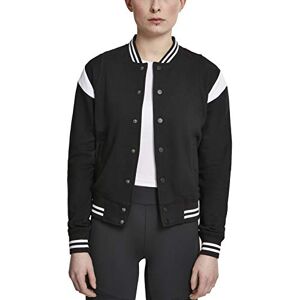 Urban Classics Ladies Inset College Sweat Jacket Women's Jacket, (Blk/Wht 00050), XL Urban Classics Ladies Inset College Sweat Jacket Women's Jacket, (Blk/Wht 00050), XL