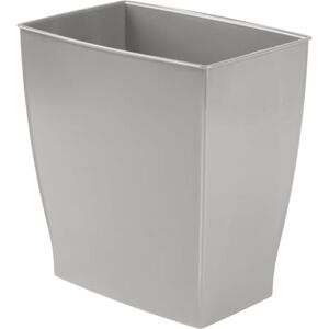 InterDesign iDesign Mono Spa Rectangular Trash Can for Bath, Bedroom, Office – 11.25" x 7.5" x 12", 2.5 Gallon, Gray InterDesign iDesign Mono Spa Rectangular Trash Can for Bath, Bedroom, Office – 11.25" x 7.5" x 12", 2.5 Gallon, Gray