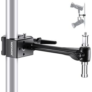NEEWER Super Clamp with 6" Extension Arm, 5/8" Stud, 2.4" Jaw Grip Heavy Duty Crab Pole Clamp for Round Pipe Flat Surface, for Photography Studio Camera Lighting Mounting, Max Load 33lb/15kg NEEWER Super Clamp with 6" Extension Arm, 5/8" Stud, 2.4" Jaw Grip Heavy Duty Crab Pole Clamp for Round Pipe Flat Surface, for Photography Studio Camera Lighting Mounting, Max Load 33lb/15kg
