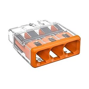WAGO COMPACT splicing connector; for solid and stranded conductors; max. 4 mm²; 3-conductor; orange cover; Surrounding air temperature: max 85°C (T85); 4,00 mm²; transparent, 2773-403 (100 pcs) WAGO COMPACT splicing connector; for solid and stranded conductors; max. 4 mm²; 3-conductor; orange cover; Surrounding air temperature: max 85°C (T85); 4,00 mm²; transparent, 2773-403 (100 pcs)