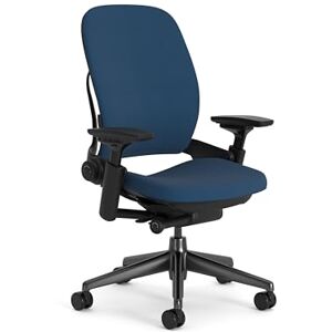 Steelcase Leap Ergonomic Office Chair With LiveBack Lumbar Support And S-Shaped Flexible Backrest Night Blue; Made in Europe Steelcase Leap Ergonomic Office Chair With LiveBack Lumbar Support And S-Shaped Flexible Backrest Night Blue; Made in Europe