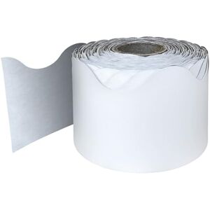 Carson Dellosa Education Carson Dellosa 65Ft of White Bulletin Board Borders, 1 Roll of Scalloped Trim for Rolling Whiteboard, Cork and Posterboard, Party, Office Decorations, and Classroom Decor Carson Dellosa Education Carson Dellosa 65Ft of White Bulletin Board Borders, 1 Roll of Scalloped Trim for Rolling Whiteboard, Cork and Posterboard, Party, Office Decorations, and Classroom Decor