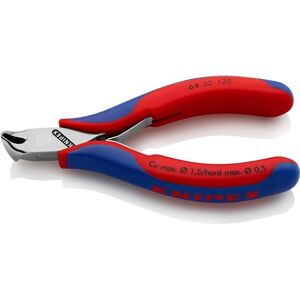 KNIPEX 64 32 120 Electronics End Cutting Nipper with multi-component grips 120 mm, multicoloured KNIPEX 64 32 120 Electronics End Cutting Nipper with multi-component grips 120 mm, multicoloured