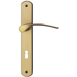 Alpertec Amos LS Burnished Brass – for Interior Doors Door Handle Set Door Fittings Door Handle on Backplate (32740063 Alpertec Amos LS Burnished Brass – for Interior Doors Door Handle Set Door Fittings Door Handle on Backplate (32740063