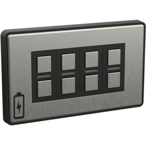 Lightwave Wire-Free Scene Selector (8 Button) Stainless Steel Battery Powered, Multi-Press Built-In Lightwave Wire-Free Scene Selector (8 Button) Stainless Steel Battery Powered, Multi-Press Built-In