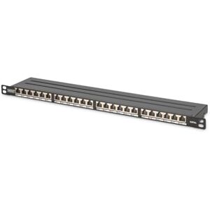 Digitus DN-91624S-SL-EA Patch Panel 24 Port 0.5U - Cat6A, Shielded, 19" Black Digitus DN-91624S-SL-EA Patch Panel 24 Port 0.5U - Cat6A, Shielded, 19" Black