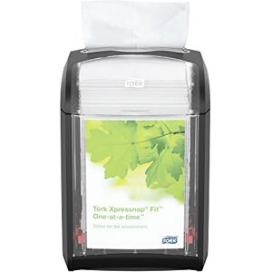 Tork Xpressnap Fit Tabletop Napkin Dispenser – 272900 – N14 Dispenser for Restaurants – One-at-a-time Single Use, Black, Quantity 1 Tork Xpressnap Fit Tabletop Napkin Dispenser – 272900 – N14 Dispenser for Restaurants – One-at-a-time Single Use, Black, Quantity 1