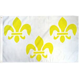 AZ FLAG 3 Fleur-De-Lis White And Gold Flag 3x5 Ft 100D Polyester French Royal France Banner with Two Metal Grommets Fade Resistant Vivid Colors 3' x 5' Feet 150x90 Cm AZ FLAG 3 Fleur-De-Lis White And Gold Flag 3x5 Ft 100D Polyester French Royal France Banner with Two Metal Grommets Fade Resistant Vivid Colors 3' x 5' Feet 150x90 Cm