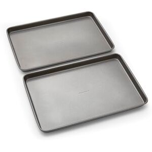 Morphy Richards Oven Tray Set, 15"x10" – Heavy Duty Carbon Steel Non-Stick Coating Oven, Dishwasher & Freezer Safe Ideal for Roasting, Baking & Grilling 849005 Morphy Richards Oven Tray Set, 15"x10" – Heavy Duty Carbon Steel Non-Stick Coating Oven, Dishwasher & Freezer Safe Ideal for Roasting, Baking & Grilling 849005