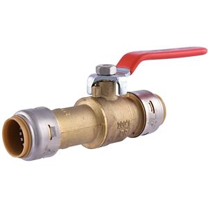 SharkBite UR24736 Brass Push Slip Ball Valve, 3/4 in SharkBite UR24736 Brass Push Slip Ball Valve, 3/4 in