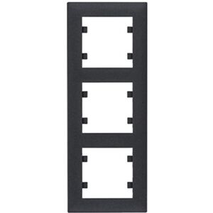 Hager Lumina Intense Series Frame (WL5633) 3 Vertical Elements Black Hager Lumina Intense Series Frame (WL5633) 3 Vertical Elements Black