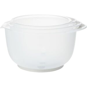 Chef Aid Contain 3 Mixing Bowls, Non-Slip Base, Soft Grip Handle, Microwave and Dishwasher Safe, Compact, Stackable, Ideal for baking and cooking, Off-white, 1.5 Litre, 2 Litre, 2.5 Litre Chef Aid Contain 3 Mixing Bowls, Non-Slip Base, Soft Grip Handle, Microwave and Dishwasher Safe, Compact, Stackable, Ideal for baking and cooking, Off-white, 1.5 Litre, 2 Litre, 2.5 Litre