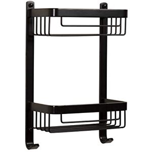 Croydex Matte Black Large Two Tier Basket Croydex Matte Black Large Two Tier Basket