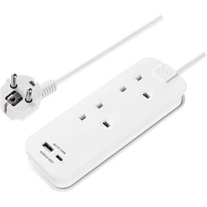 Masterplug 2 SKT EU Travel EXT Lead + 2 X USB (A+C) Masterplug 2 SKT EU Travel EXT Lead + 2 X USB (A+C)