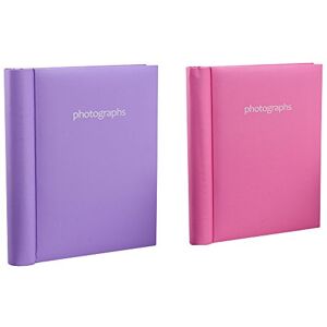 ARPAN CL-SM72-PE-PK 2 Self Adhesive Photo Albums Totaling 72 Sheets 144 Sides in Pink, Purple, Paper ARPAN CL-SM72-PE-PK 2 Self Adhesive Photo Albums Totaling 72 Sheets 144 Sides in Pink, Purple, Paper