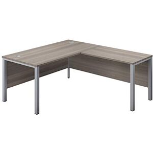 Office Hippo Heavy Duty Corner Office Goalpost Desk with Right Return, Home Office Desk, Filing, PC Desk For Office or Home, 5 Yr Wty, MFC Grey Oak Top, Silver Legs, 160cm x 180cm Office Hippo Heavy Duty Corner Office Goalpost Desk with Right Return, Home Office Desk, Filing, PC Desk For Office or Home, 5 Yr Wty, MFC Grey Oak Top, Silver Legs, 160cm x 180cm