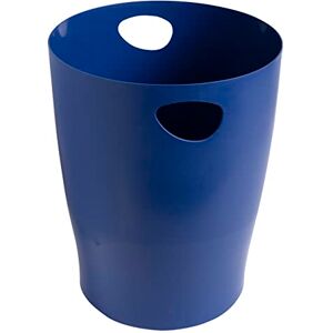 Exacompta Ref. 45303D Set of 8 waste paper baskets with ECOBIN BeeBlue handles in PP large capacity 15 liters dimensions 26.3 x 26.3 x 33.5 cm for office or home navy blue color Exacompta Ref. 45303D Set of 8 waste paper baskets with ECOBIN BeeBlue handles in PP large capacity 15 liters dimensions 26.3 x 26.3 x 33.5 cm for office or home navy blue color