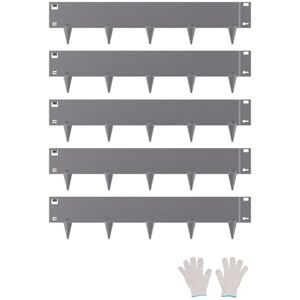 VEVOR Steel Landscape Edging, 5 Packs 39 x 5 in Rust-Resistant Metal Landscape Edging, Bendable Garden Edging Border, Heavy Duty Lawn Edging, Easy-to-Install, Flower Bed Yard Pathway Divider Dark Gray VEVOR Steel Landscape Edging, 5 Packs 39 x 5 in Rust-Resistant Metal Landscape Edging, Bendable Garden Edging Border, Heavy Duty Lawn Edging, Easy-to-Install, Flower Bed Yard Pathway Divider Dark Gray