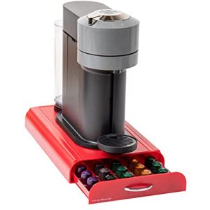 Mind Reader "Anchor"Coffee Pod Storage Drawer for 50 Nespresso Capsules, Red Mind Reader "Anchor"Coffee Pod Storage Drawer for 50 Nespresso Capsules, Red