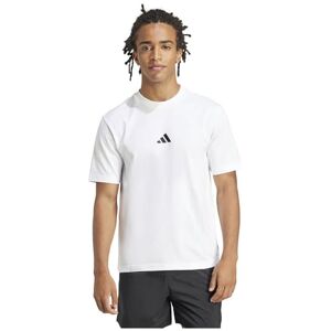 adidas Men's Essentials Small Logo Single Jersey TEE, White/Black, L adidas Men's Essentials Small Logo Single Jersey TEE, White/Black, L