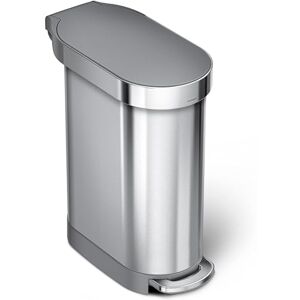 simplehuman CW2087DC 45L Slim Kitchen Pedal Bin, Silent Soft Close Lid, Strong Steel Pedal, Dent-Proof Plastic Lid, Brushed Stainless Steel with Grey Plastic Lid, W 25.9cm x H 62.1cm x D 54.5cm simplehuman CW2087DC 45L Slim Kitchen Pedal Bin, Silent Soft Close Lid, Strong Steel Pedal, Dent-Proof Plastic Lid, Brushed Stainless Steel with Grey Plastic Lid, W 25.9cm x H 62.1cm x D 54.5cm