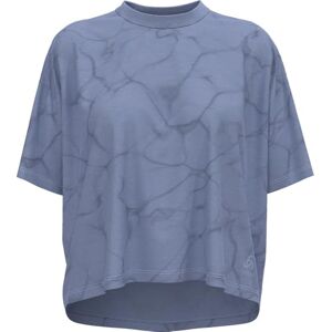 Odlo Women's Active 365 T-Shirt with Natural Fibres and Print T-Shirt Blue Odlo Women's Active 365 T-Shirt with Natural Fibres and Print T-Shirt Blue