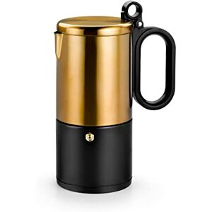 BRA Kaffe Stainless Steel Coffee Maker 9 Cup Black and Copper Suitable for All Hobs Including Induction BRA Kaffe Stainless Steel Coffee Maker 9 Cup Black and Copper Suitable for All Hobs Including Induction