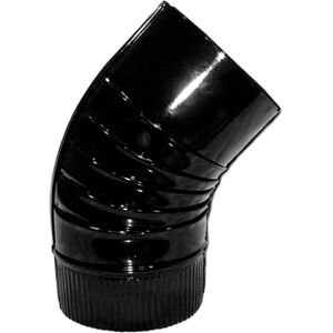 WOLFPACK 22011102 Elbow for Oven 100 mm 45 ° Glazed Black WOLFPACK 22011102 Elbow for Oven 100 mm 45 ° Glazed Black