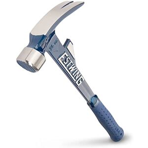 Estwing E6-24TM 24oz 16-inch Milled Face Hammertooth Hammer with Vinyl Shock Reduction Grip, Blue Estwing E6-24TM 24oz 16-inch Milled Face Hammertooth Hammer with Vinyl Shock Reduction Grip, Blue