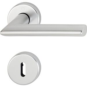 HOPPE Stockholm Door Handle Set with Rosette BB Deadlock anodised Silver, 2811106 HOPPE Stockholm Door Handle Set with Rosette BB Deadlock anodised Silver, 2811106