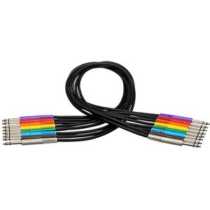 Hosa TTS-830 1ft Patch Cables BANTAM PLUGS Balanced TT TRS to Same Leads 8pcs Hosa TTS-830 1ft Patch Cables BANTAM PLUGS Balanced TT TRS to Same Leads 8pcs