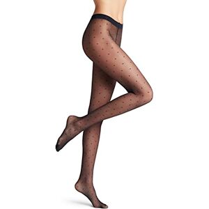 FALKE Women's Dot 15 DEN W Ti Sheer Patterned 1 Pair Tights, Blue Marine 6179, XL FALKE Women's Dot 15 DEN W Ti Sheer Patterned 1 Pair Tights, Blue Marine 6179, XL