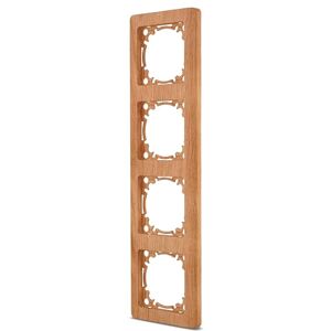 REV Nova Switch Series 4-Way Frame Vertical for Sockets, Light Switches and Other Inserts, Oak Colour REV Nova Switch Series 4-Way Frame Vertical for Sockets, Light Switches and Other Inserts, Oak Colour