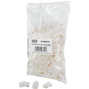 KLEIN TOOLS VDV826-764 Modular Data Plug for CAT6A and Larger Diameter CAT6 Indoor or Outdoor Ethernet Cable, 200-Pack KLEIN TOOLS VDV826-764 Modular Data Plug for CAT6A and Larger Diameter CAT6 Indoor or Outdoor Ethernet Cable, 200-Pack