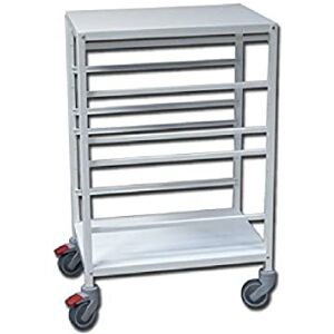 GIMA Service Trolley for ISO Trays and Baskets (Not Included), Made in Epoxy Powder Painted Steel, 5 Height Adjustable Runners, 4 Wheels, 2 of Which with Brake, Measurement: 65 x 47 x 100 cm GIMA Service Trolley for ISO Trays and Baskets (Not Included), Made in Epoxy Powder Painted Steel, 5 Height Adjustable Runners, 4 Wheels, 2 of Which with Brake, Measurement: 65 x 47 x 100 cm