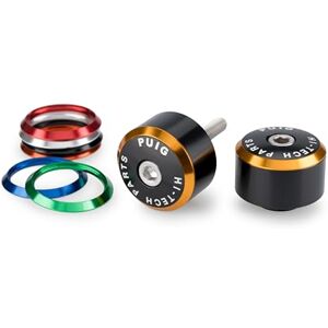 Puig 21978N Balance Handlebar Ends, set with multicolor interchangeable rings, personalized and modern design, made of lightweight and durable aluminum to enhance your bike’s style, Black Puig 21978N Balance Handlebar Ends, set with multicolor interchangeable rings, personalized and modern design, made of lightweight and durable aluminum to enhance your bike’s style, Black