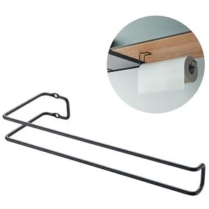 Avilia Wall Paper Holder for Kitchen Wall Mounted Kitchen Roll Holder, Metal, 30 x 10 x 3 cm, Black Avilia Wall Paper Holder for Kitchen Wall Mounted Kitchen Roll Holder, Metal, 30 x 10 x 3 cm, Black