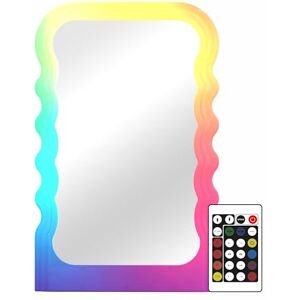 L & P Home & Gifts Lesser & Pavey LED Wave Mirror With Remote For Every Room Light Up Decorative Mirror With Lights For Wall Makeup & Vanity LED Mirrors For Bedroom & Home L & P Home & Gifts Lesser & Pavey LED Wave Mirror With Remote For Every Room Light Up Decorative Mirror With Lights For Wall Makeup & Vanity LED Mirrors For Bedroom & Home