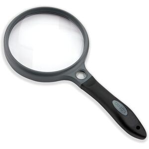Carson SureGrip Rubberized Soft Grip Hand-Held Magnifier with 2x Acrylic Lens and 11.5x Spot Lens Carson SureGrip Rubberized Soft Grip Hand-Held Magnifier with 2x Acrylic Lens and 11.5x Spot Lens