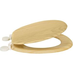 MSV Plastic/Pinewood with Hinges Toilet Seat, Silver MSV Plastic/Pinewood with Hinges Toilet Seat, Silver