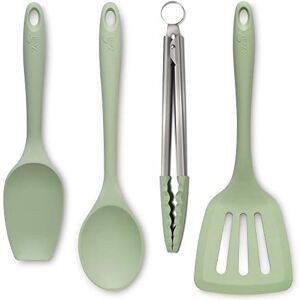 Zeal JSET40G Non-Stick Silicone Cooking Tongs, Sage Green Zeal JSET40G Non-Stick Silicone Cooking Tongs, Sage Green