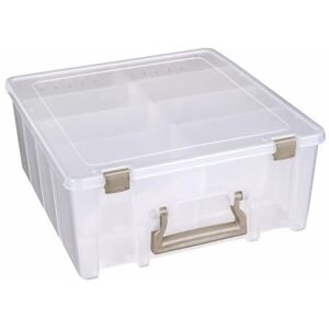 ArtBin Super Satchel, Polypropylene Plastic, Clear & Gold, Double Deep ArtBin Super Satchel, Polypropylene Plastic, Clear & Gold, Double Deep