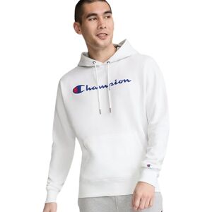 Champion Men's Graphic Powerblend Fleece Pullover Hooded Sweatshirt, White, M UK Champion Men's Graphic Powerblend Fleece Pullover Hooded Sweatshirt, White, M UK