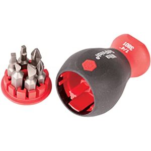 Wiha 38048 Stubby Screwdriver with Six-in-One Insert Bits, Multi-Bit Wiha 38048 Stubby Screwdriver with Six-in-One Insert Bits, Multi-Bit