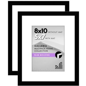 Americanflat 10x8 Photo Frames in Black Set of 2 Use as 7x5 Photo Frames with Mount or 10x8 Picture Frames without Mount Horizontal and Vertical Formats for Wall and Tabletop Americanflat 10x8 Photo Frames in Black Set of 2 Use as 7x5 Photo Frames with Mount or 10x8 Picture Frames without Mount Horizontal and Vertical Formats for Wall and Tabletop
