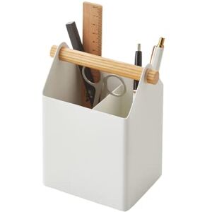 YAMAZAKI 4151 TOSCA Pen Stand, white, Steel/Wood, Minimalist, 12 x 8.5 x 14.5 cm YAMAZAKI 4151 TOSCA Pen Stand, white, Steel/Wood, Minimalist, 12 x 8.5 x 14.5 cm