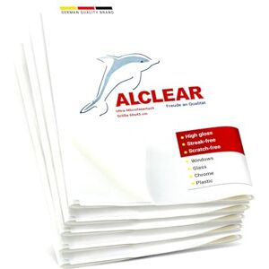 ALCLEAR Microfiber Window Cloth Set 5-pack window cloths 60x45 cm, streak-free glass cloths lint-free, time-saving without drying designed in Germany for household & car windows. ALCLEAR Microfiber Window Cloth Set 5-pack window cloths 60x45 cm, streak-free glass cloths lint-free, time-saving without drying designed in Germany for household & car windows.